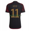 Maillot de Supporter Allemagne Mario Gotze 11 Extérieur Coupe du Monde 2022 Pour Homme